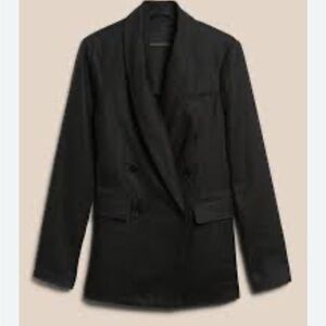 Banana Republic Linen Double-Breasted Blazer